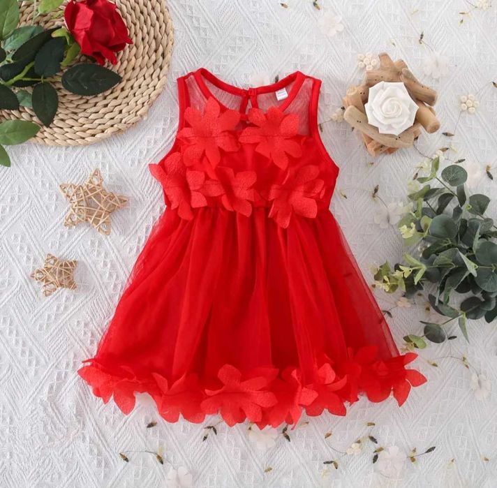 3d цветы платье для девочки