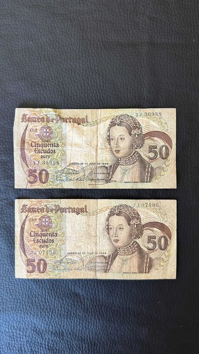 Lote 2 Notas - 50 Escudos - 1968