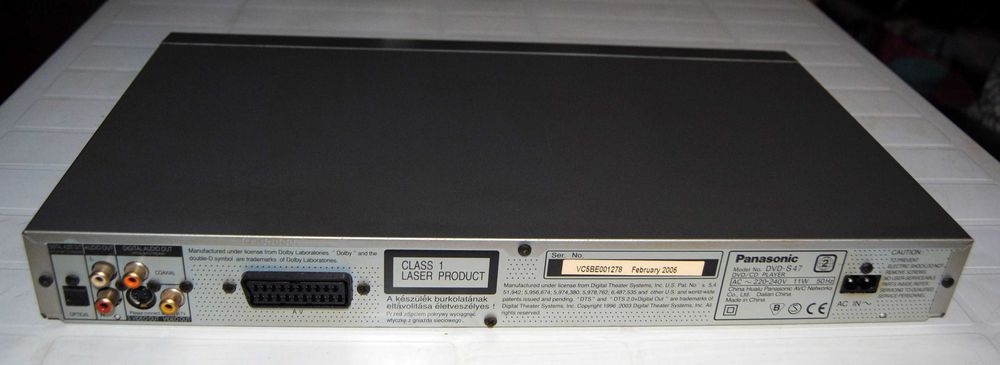 Panasonic DVD/CD Player for Recovery64752391326721122