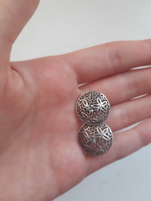 kolczyki srebrne azurowe