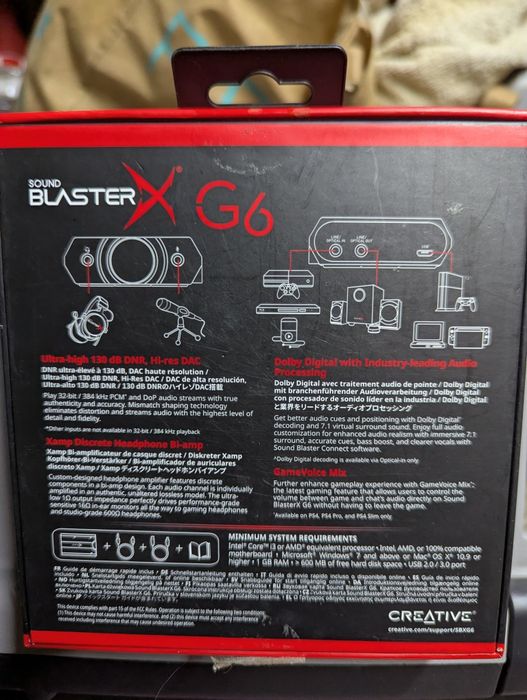 Karta dźwiękowa zewnętrzna Creativa blaster G6