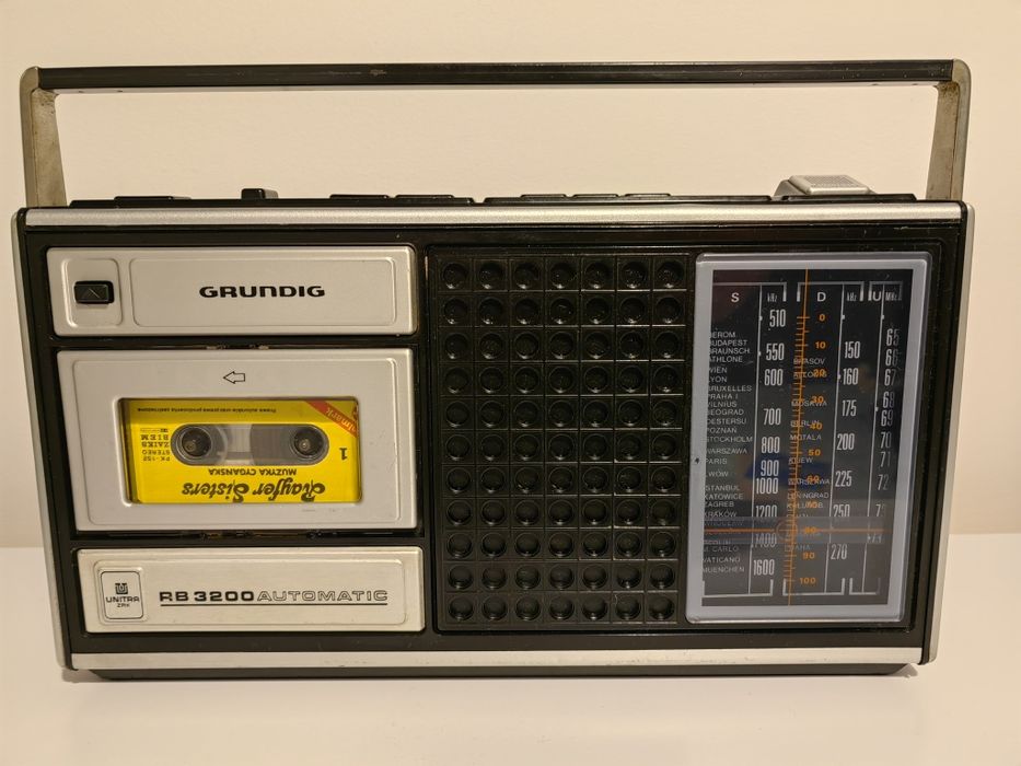 Radiomagnetofon Unitra Grundig Kasprzak Nowy UKF *Sprawny Kasety PRL