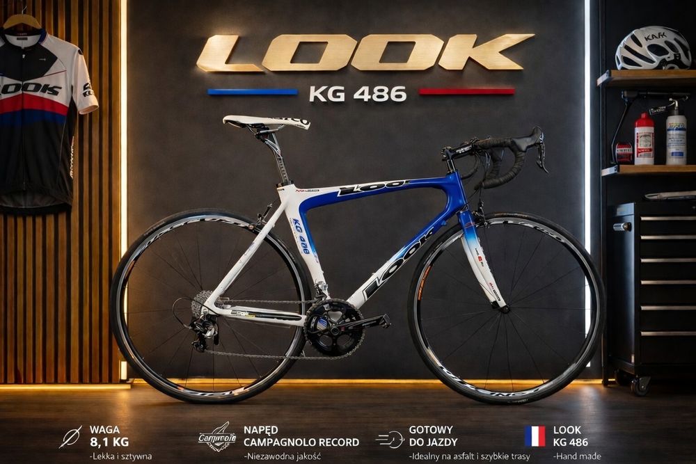 Rower szosowy LOOK KG 486 – lekki 8.1 kg – karbon – Record