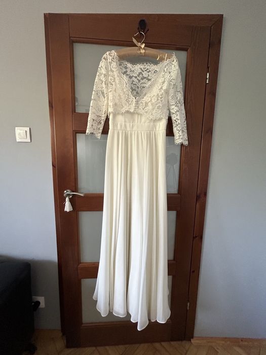 Suknia ślubna w stylu boho roz. 36