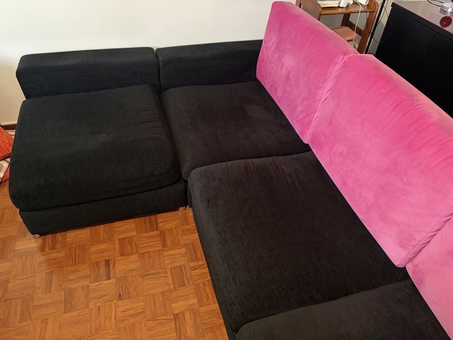 Sofá em L com chaise longue reversível – confortável e espaçoso
