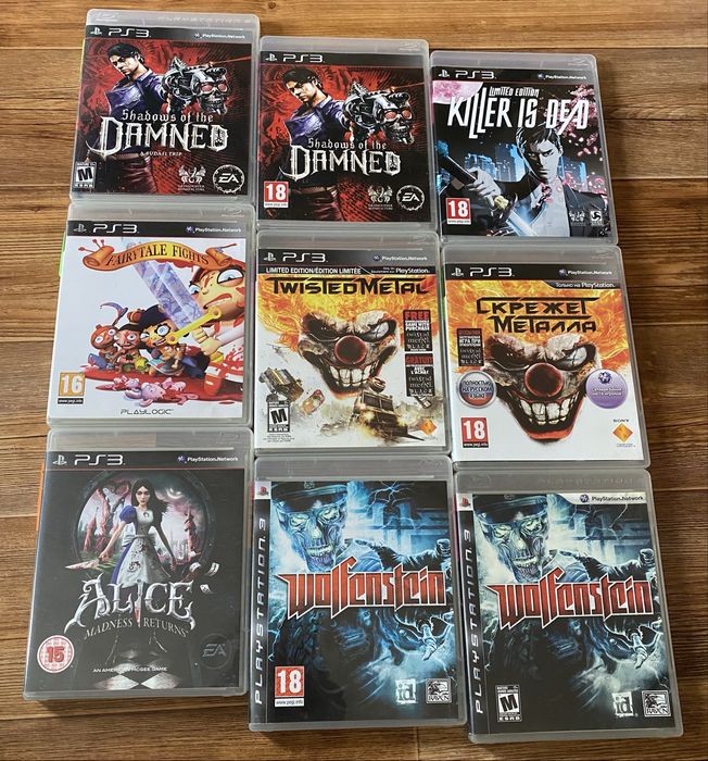 Sony PS3:  Срежет Металла, Shadows of the Damned, Alice Msdness Returns, Wolfrnstein FEAR Doom 3 Alien Isolation Riddick Singularity Legendary