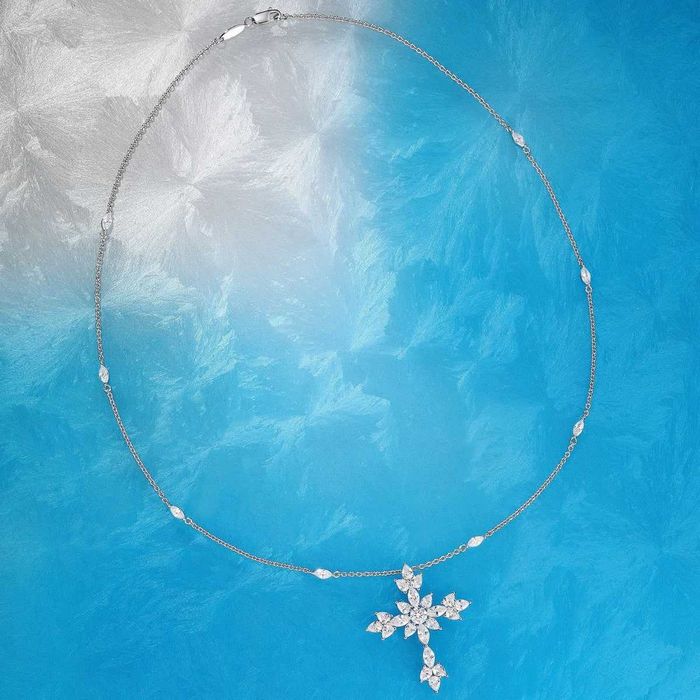 Срібний хрест 925 проби на ланцюжку | Кулон | Підвіска