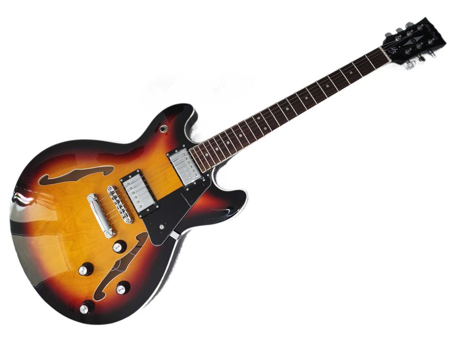 HARLEY BENTON HB-35 VB gitara elektryczna semi-hollowbody - ustawiona!