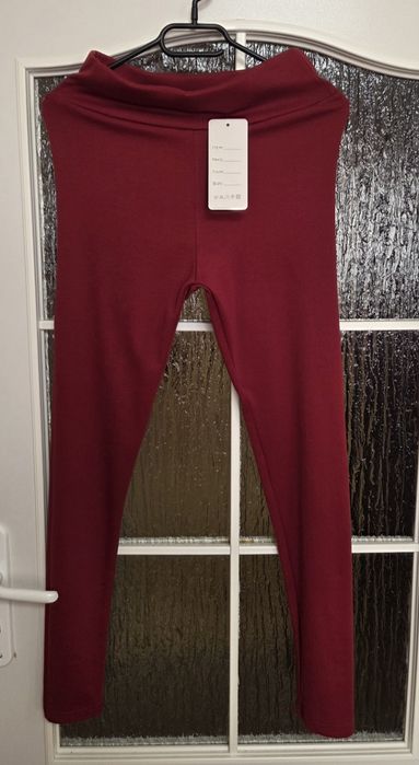 Legginsy Damskie Bordowe S/M 39