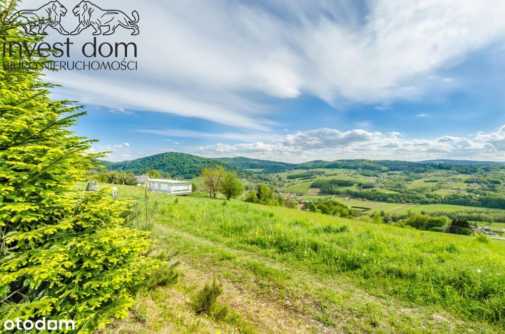 Działka z panoramicznym widokiem na Beskid Niski |