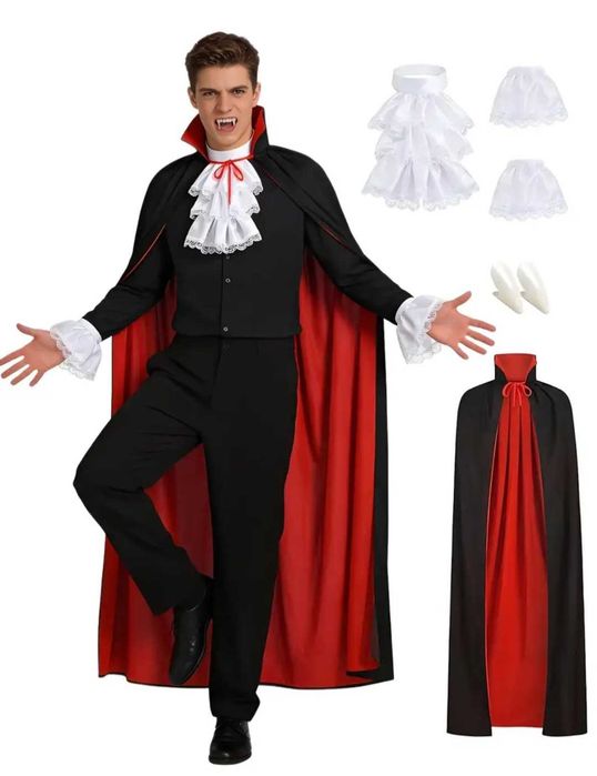 Nowy strój wampirzyca wampir DRAKULA Halloween przebranie