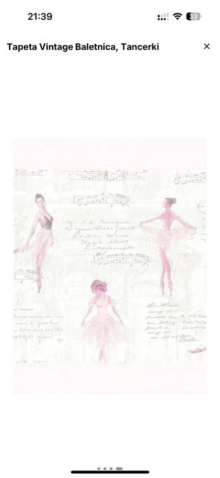 Tapeta w baletnice
