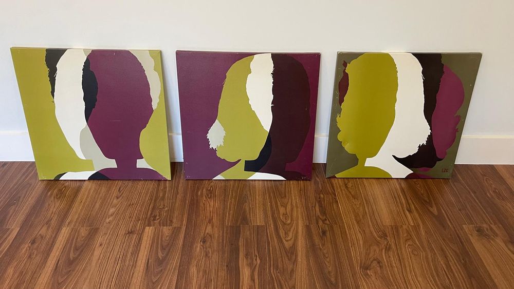 3 Quadros com caras