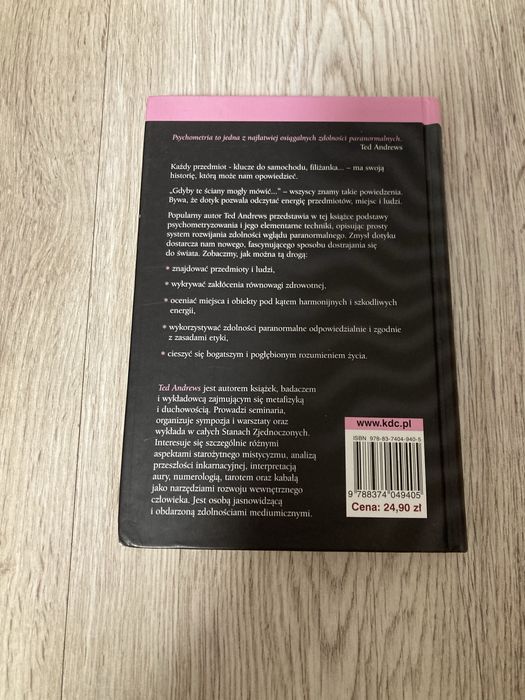 Czytanie przez dotyk Ted Andrews techniki wglądu paranormalnego