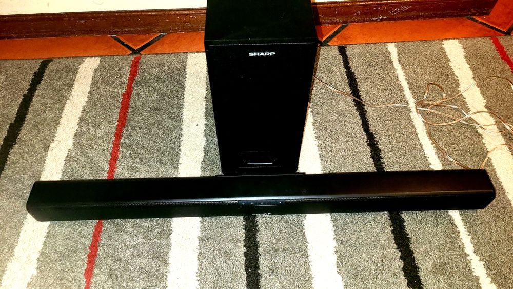 Coluna e subwoofer