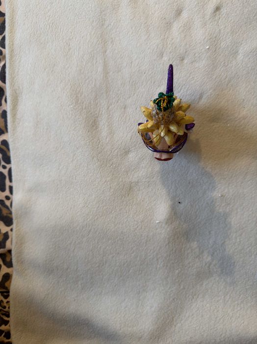 Enfeite sereio merman em porcelana com glitter – vários