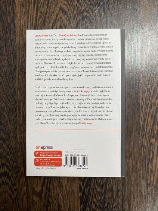 Ksiazka „Sztuka wojny” Sun Tzu