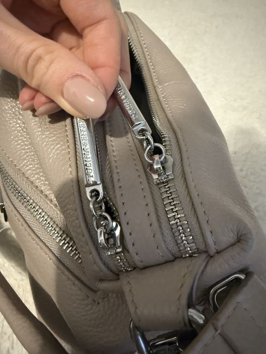 Шкіряна сумка колір мокко!