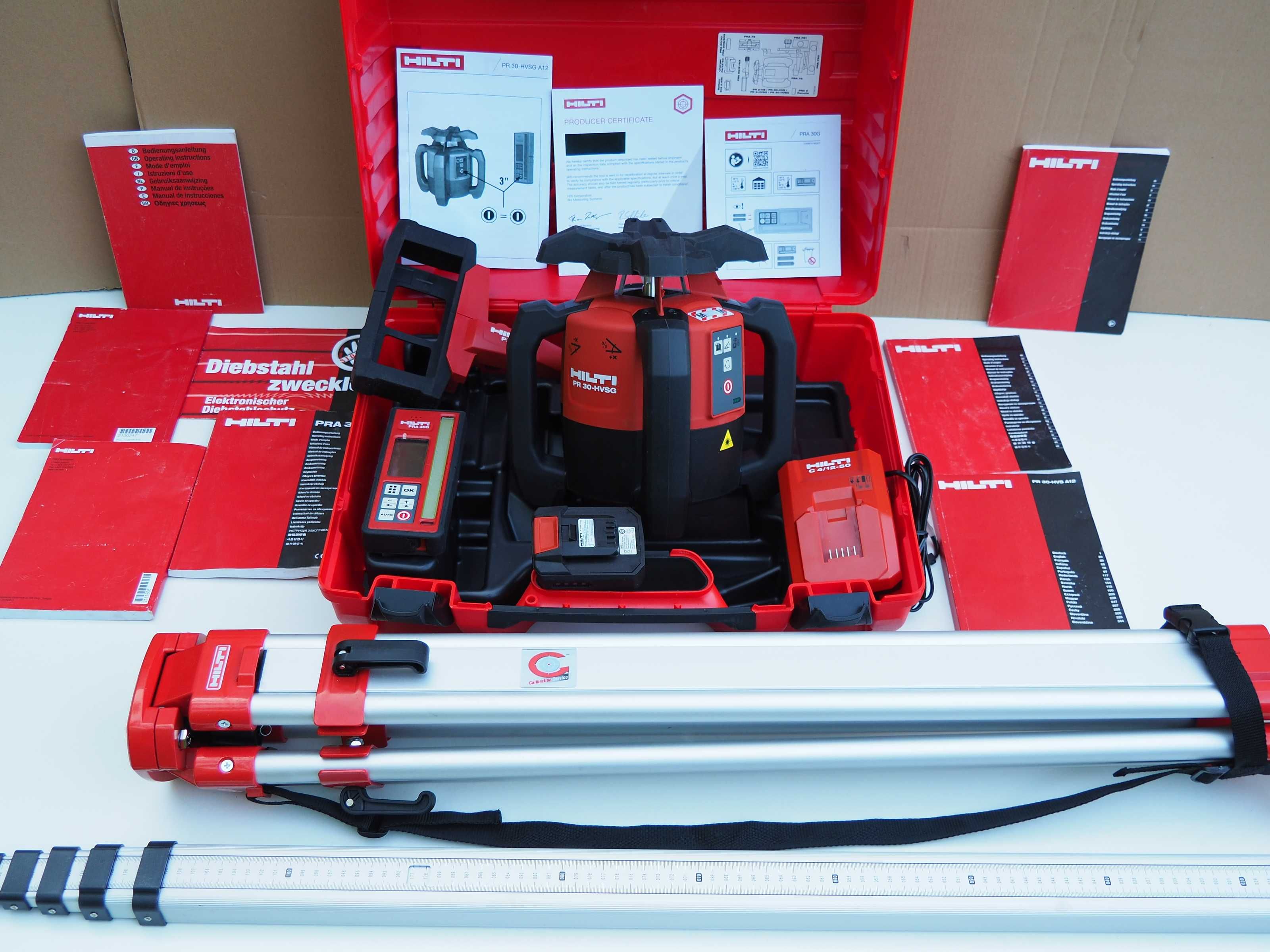 Przemyslowy niwelator HILTI PR 30 HVSG A12 zielony laser obrotowy