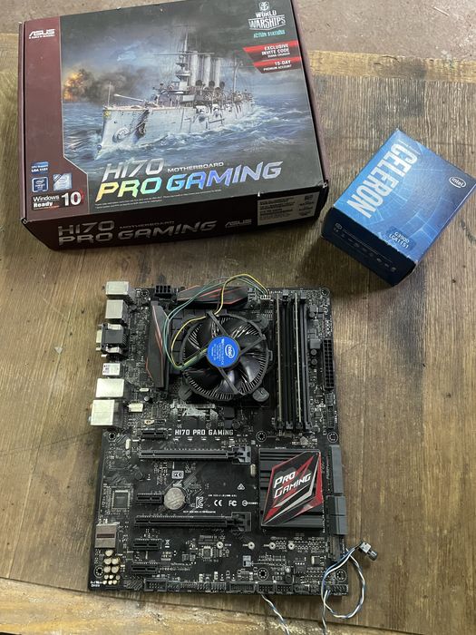 Комплект материнская плата h170 pro gaming s1151 b250 asus strix