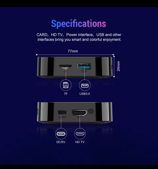 Box TV Android 8gb RAM 128gb Rom, Android 16, bluetooth NOVO