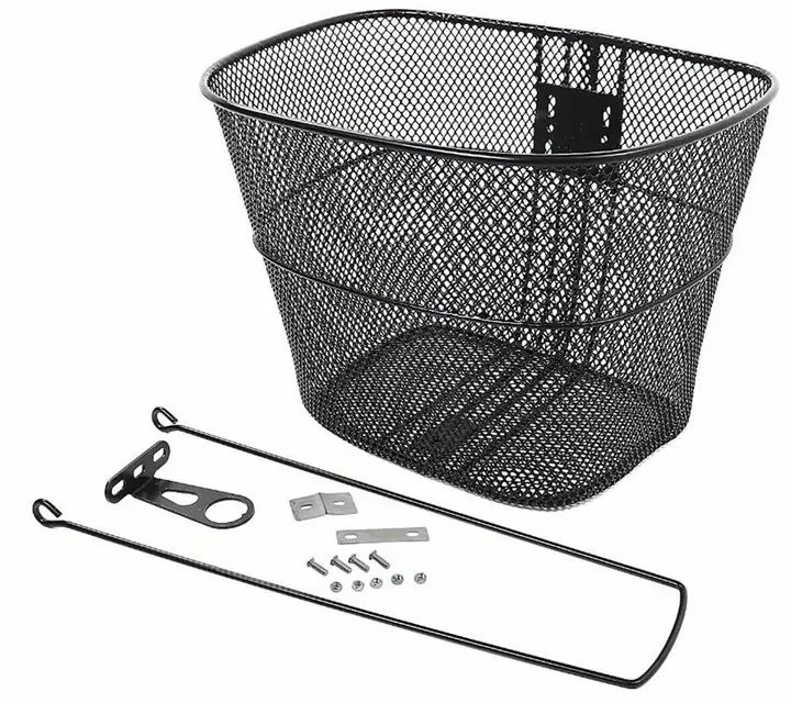 Корзина велосипедная Baisike СК-01 стальная, колесо 28", Черная