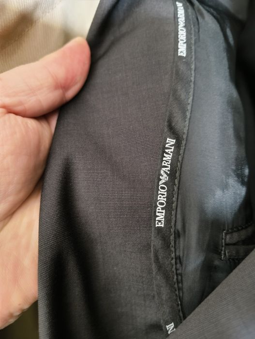 Blazer Homem Emporio Armani Preto 100% Lã Virgem Made in Italy