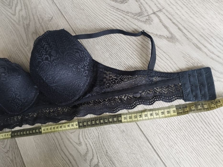 70B 75B czarny biustonosz damski push up