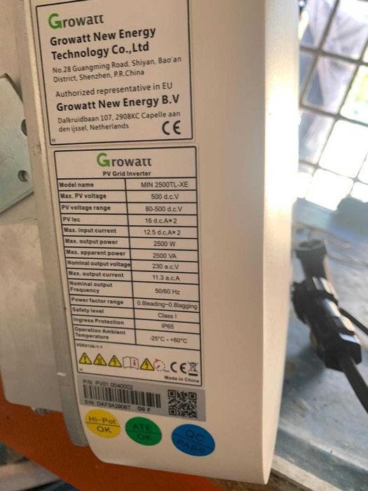 Inversor Growatt 2500 W