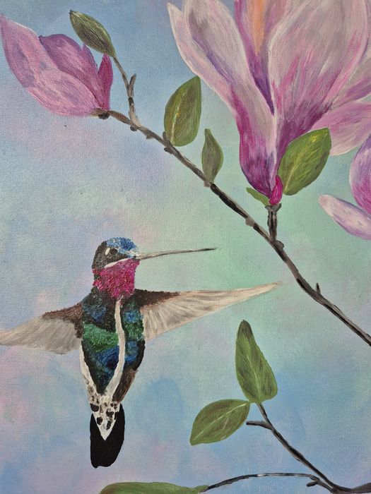 Obraz Magnolie, 50x70, farby akrylowe