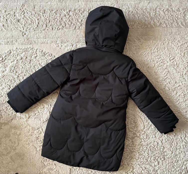 Дитяча зимова чорна куртка пальто на/для дівчинки підлітка 122-146