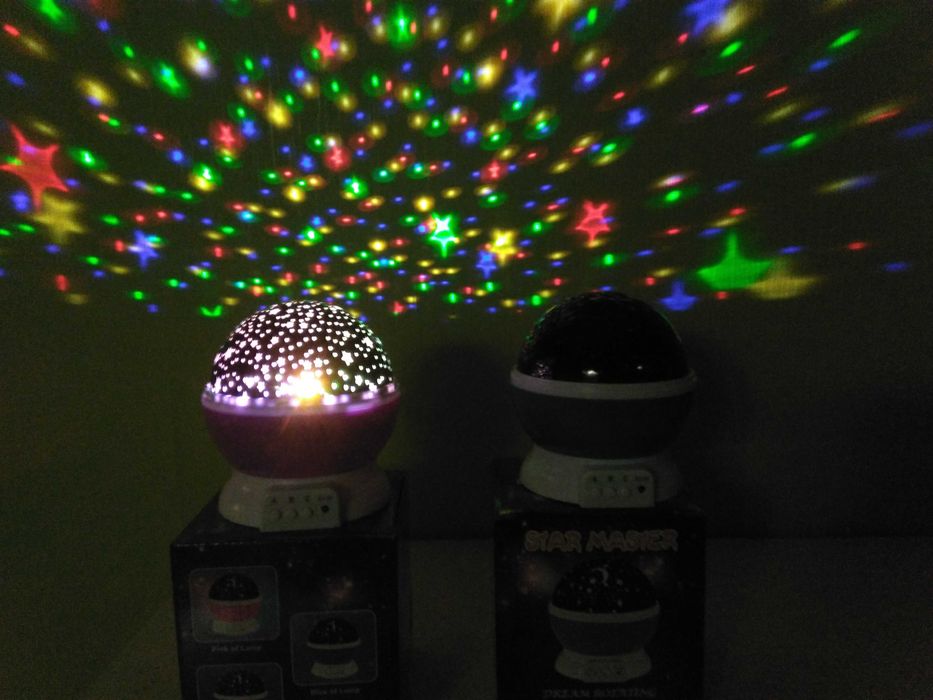 USB, 3 AAA батарейки звездное небо. Вращающийся шар, ночник, проектор.