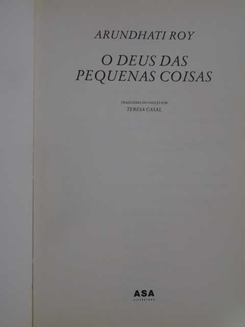 O Deus das Pequenas Coisas de Arundhati Roy
