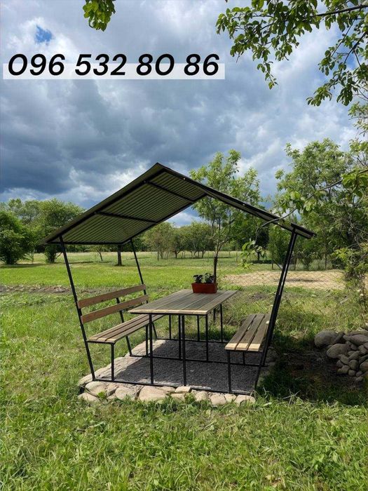 Металлическая конструкция беседки — изготовление каркаса под заказ