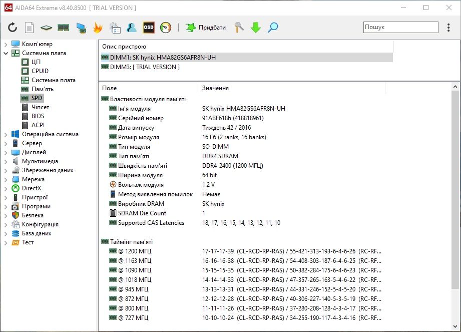 SoDimm DDR4 16gb