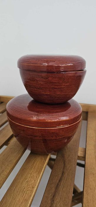 Caixas de bambu lacadas