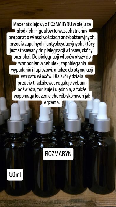Wcierka rozmarynowa do włosów na bazie oleju ze słodkich migdałów