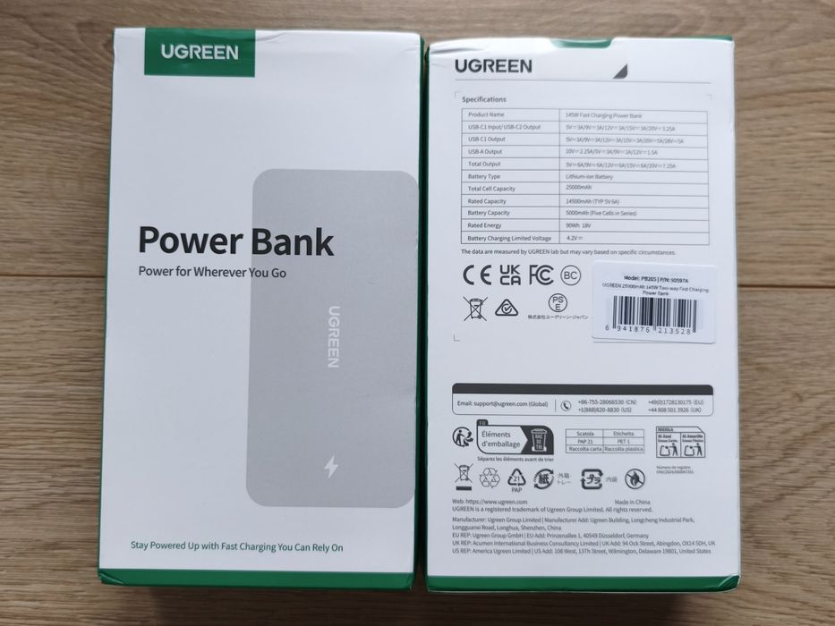 Павербанк UGREEN 145W 25000 mAh (PB205). Новий
