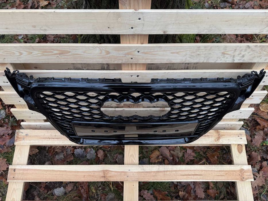 Grill Atrapa Audi A4 B8 08-11 styl RS4 Quattro ALL BLACK