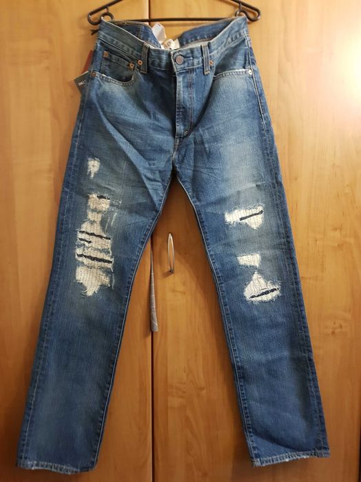Jeansy męskie Levi's 505 special Edition przetarcia nowe W 29 L 32