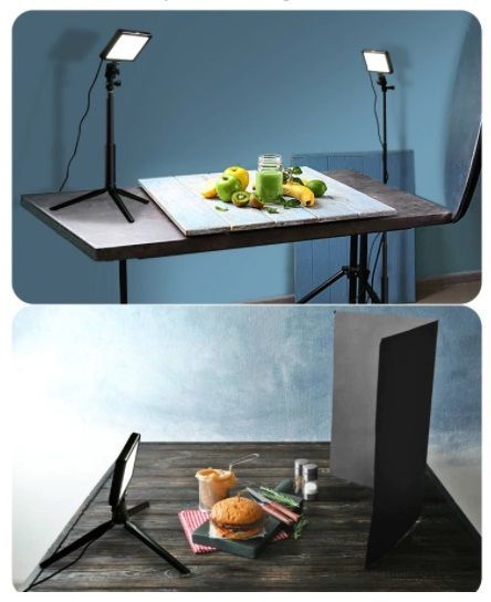 2x LED Panel Lighting Kit for Photography and Video with Tripods and Filters64297744330115124