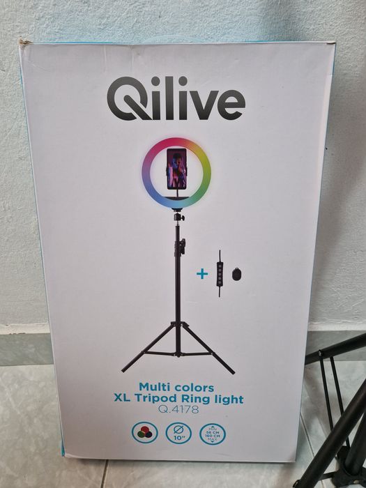 anel de luz tripé XL multicolorido