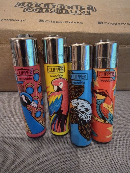 Zestaw 4 zapalniczek Clipper – Kolekcja Ptaki (Spring Mix 2)