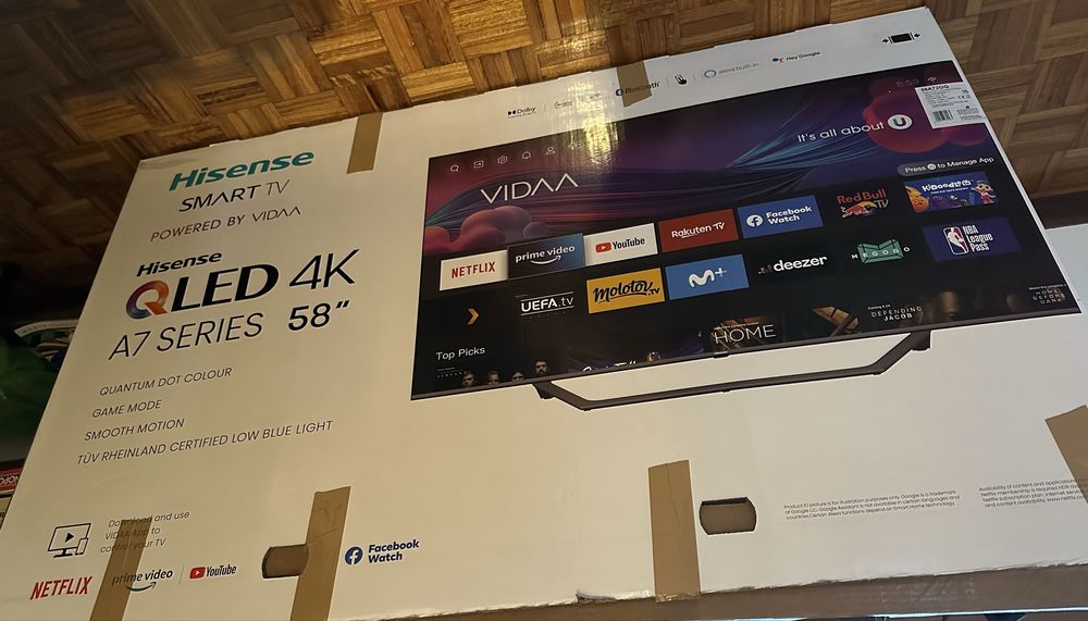 Televisão Hisense QLED 4K A7 Series de 58 polegadas - Peças