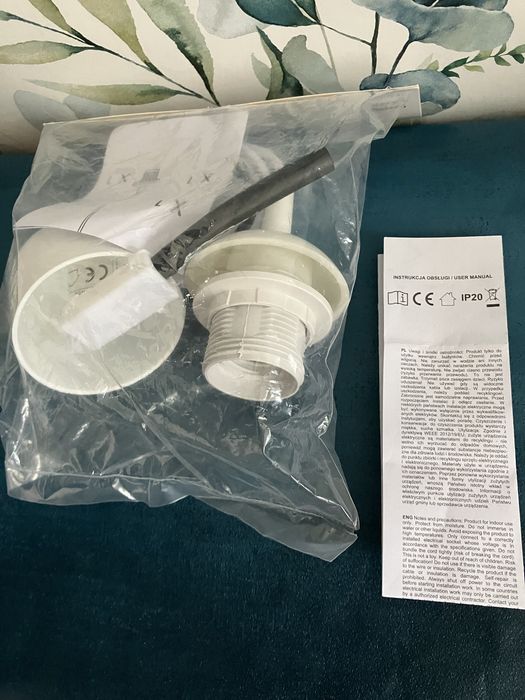 Lampa wiszaca/ kabel z oprawką czarny, bialy User Manuel kpl