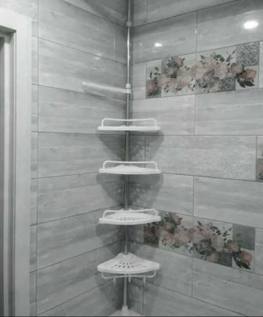 Угловая полка для ванной комнаты corner shelf cтойка гаджет этажерка