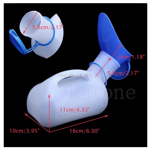 Urinol Plástico 1 Litro Com Tampa