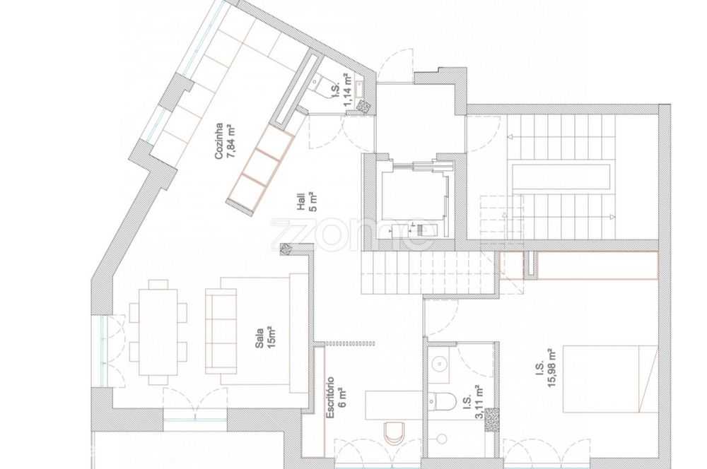 Apartamento T1 na Avenida da Liberdade, Braga