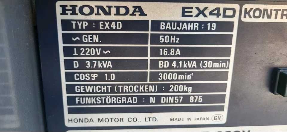 Agregat prądotwórczy Honda EX4D