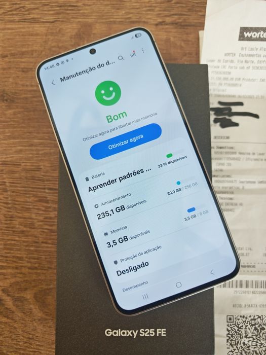 Samsung S25 FE 8GB/256GB Dual Sim Jetblack  Seminovo C/Garantia
